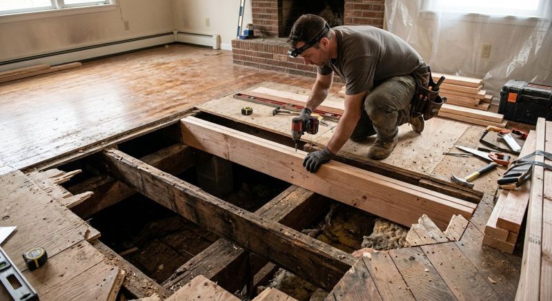 Sagging Floor Joist Repair in Wilmington, NC