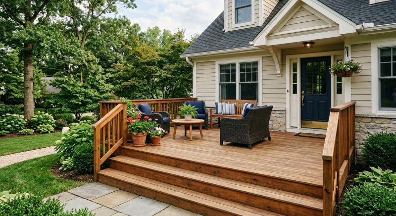 Front Deck Construction in Worcester, MA